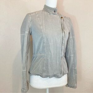 Lucky Brand Gray Moto Style Zip Up Lightweight Jacket Size XS